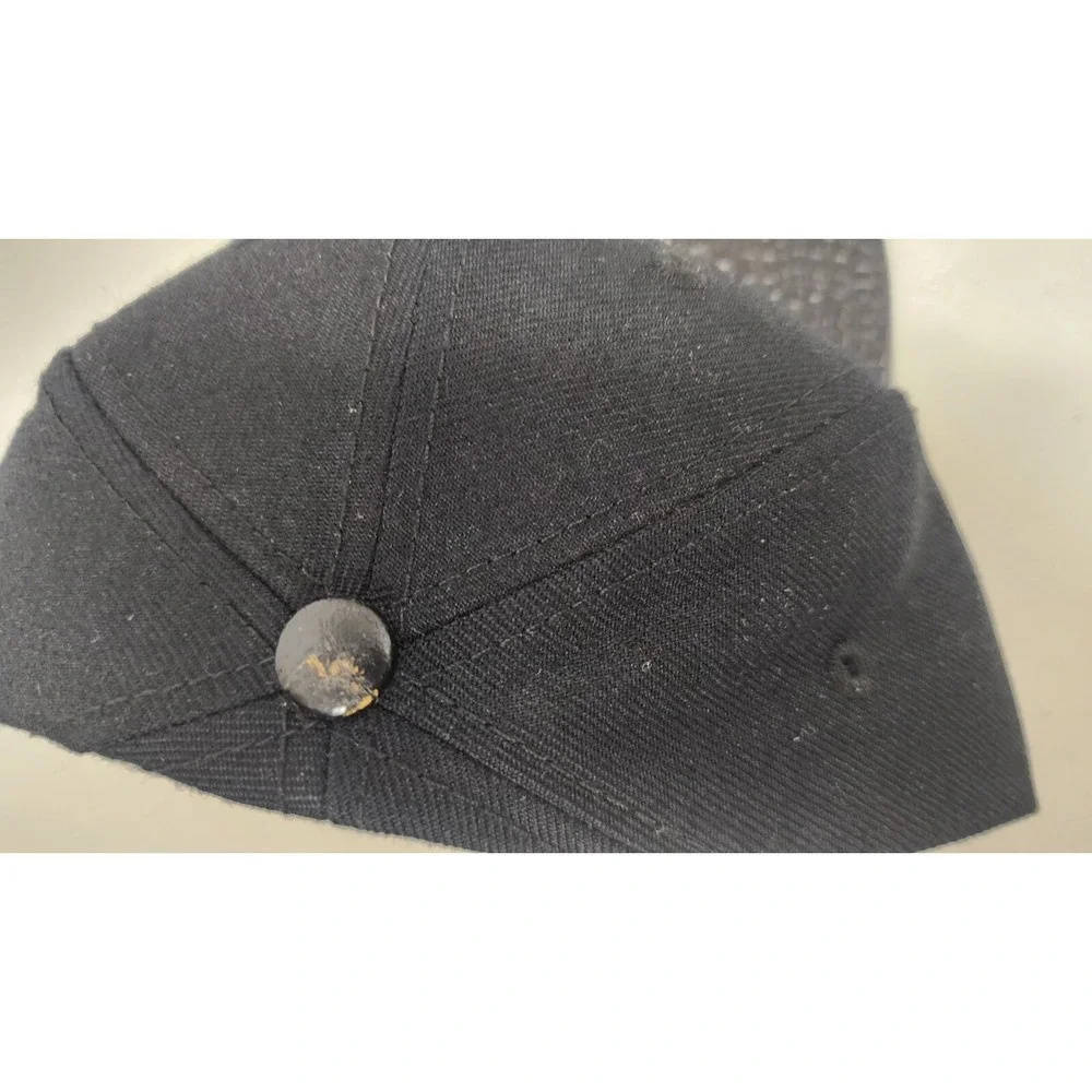 Mitchell &‎ Ness Philadelphia 76ers Fool's Black Leather Patch Brim Snapback Hat